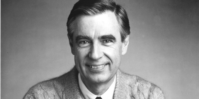 UNDATED FILE PHOTO: Fred Rogers, the host of the children's television series, "Mr. Rogers' Neighborhood," sits for a promotional portrait in this picture from the 1980's. (Photo by Family Communications Inc./Getty Images)